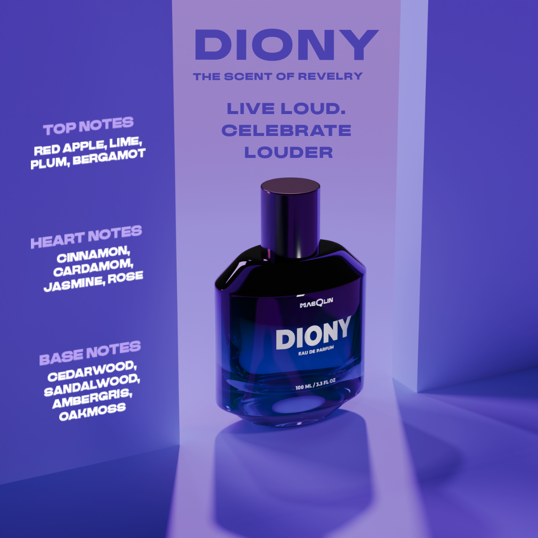 Diony Eau De Parfum | Spicy Fruity Woody | 8-10 Hours Long Lasting | 100ml